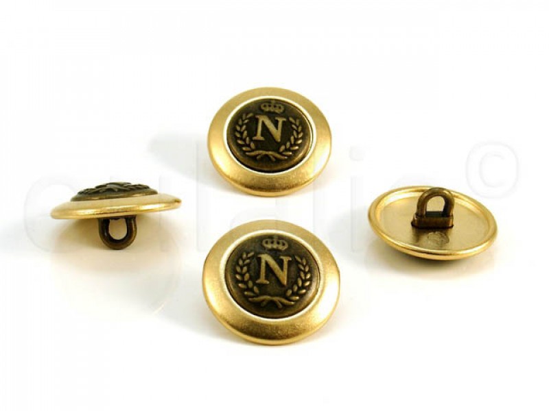 goud brons knoop N 1.8cm
