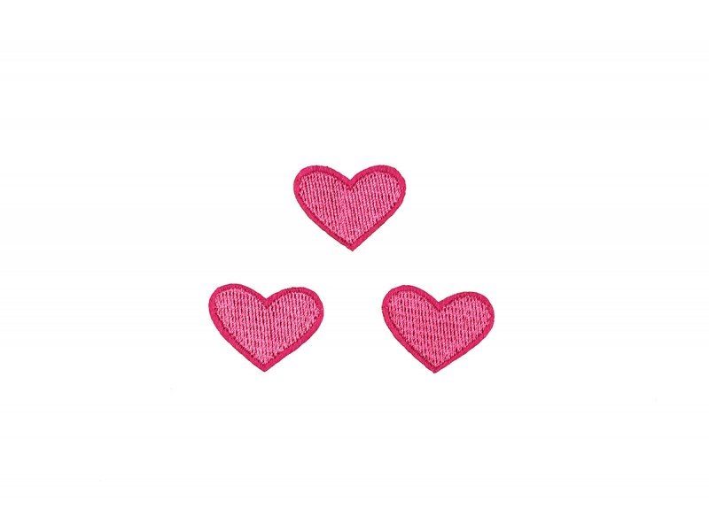 hartjes patch set fuchsia 3 stuks
