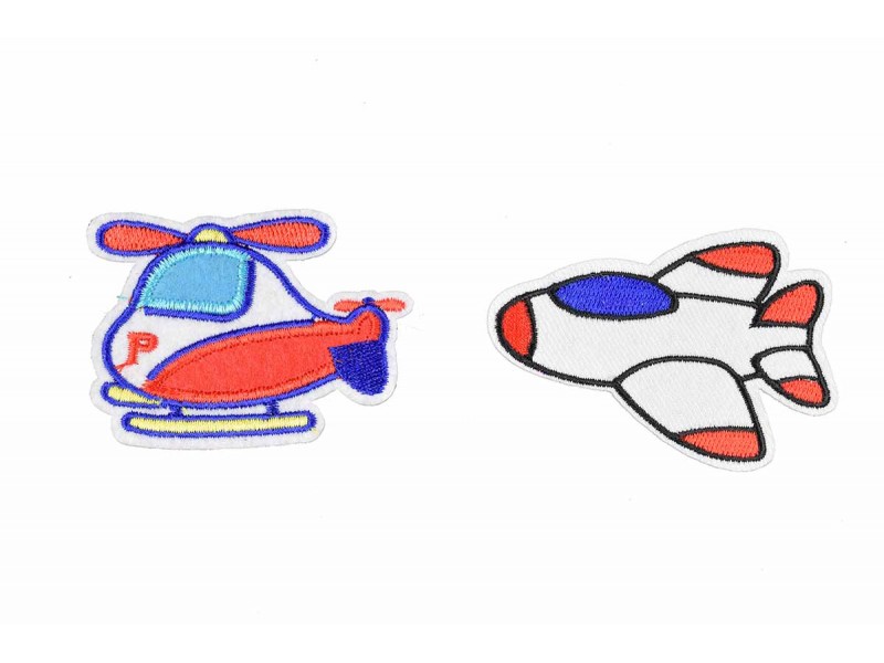 helicopter vliegtuig patch set