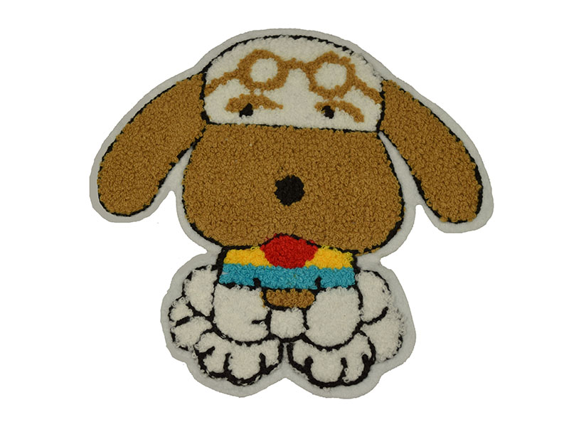 hond applicatie badstof opstrijkbaar 18 x 17 cm