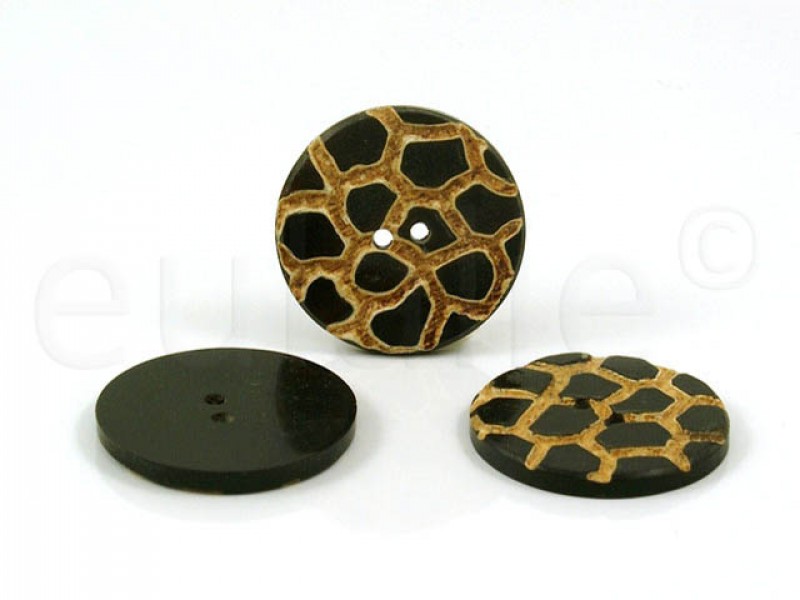 hout look knoop met relief 3.5 cm