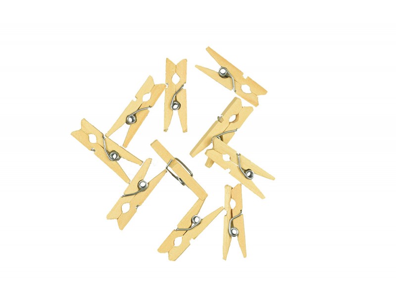 houten mini knijpers 25 stuks