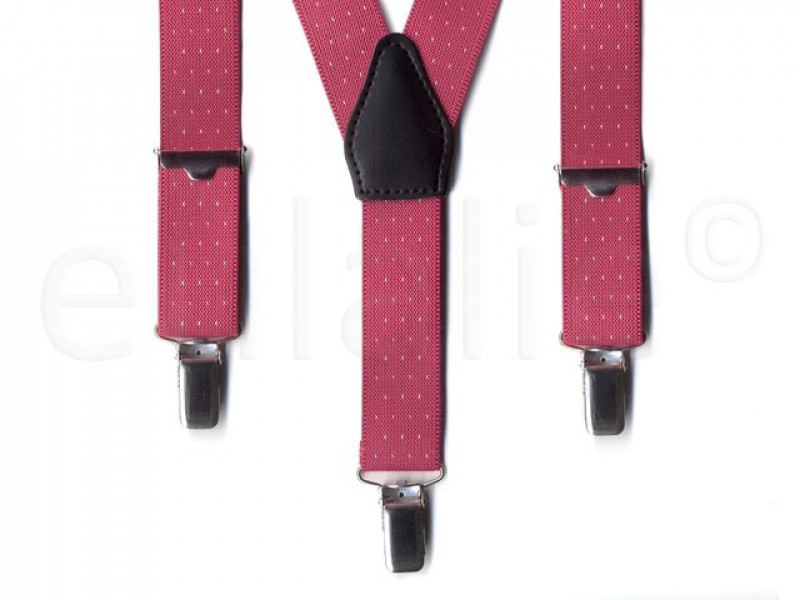 kinderbretel fuchsia met stipjes