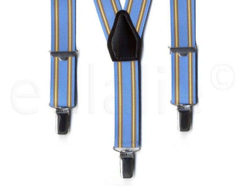 kinderbretel gestreept blauw geel