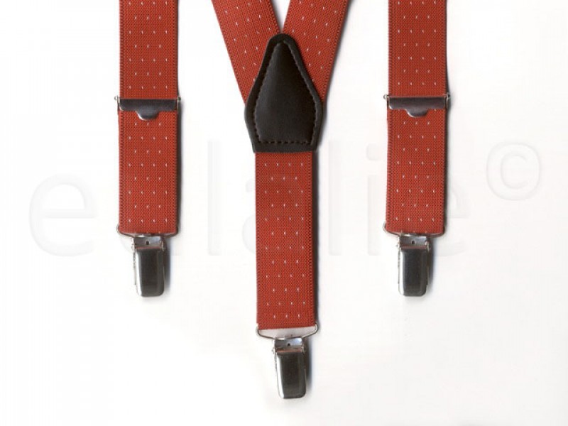 kinderbretel rood met stipjes