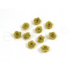 roosjes set lurex goud 20 mm (10 stuks)