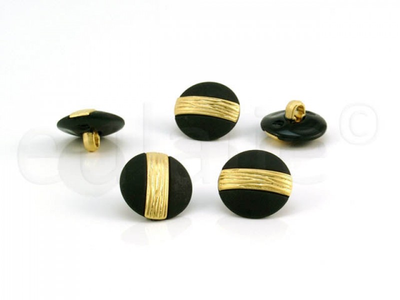 knoop zwart goud 1.8cm