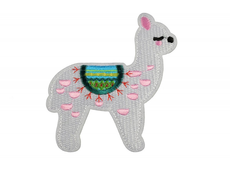 lama patch roze stippen