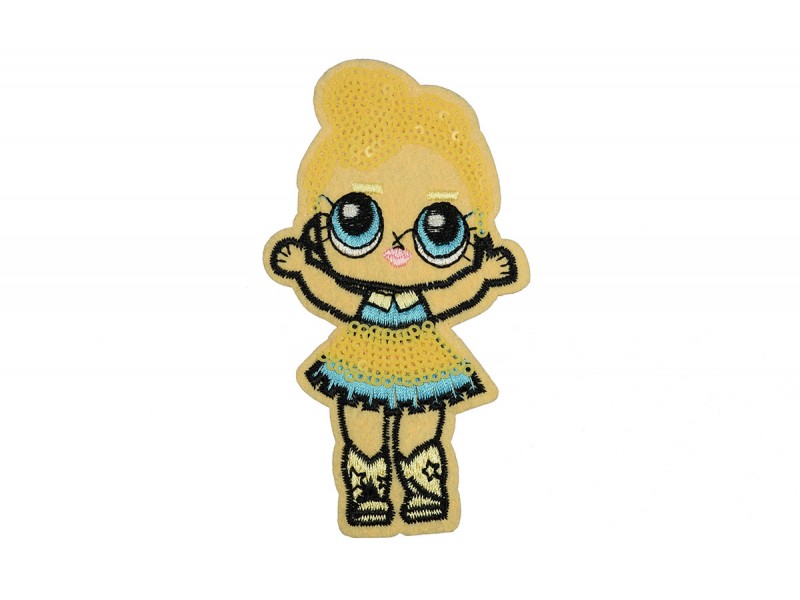 Lol surprise patch vilt geborduurd met pailletten ivoor