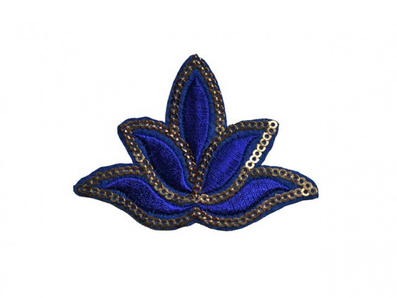 lotus bloem, Yackalasi patch donkerblauw goud