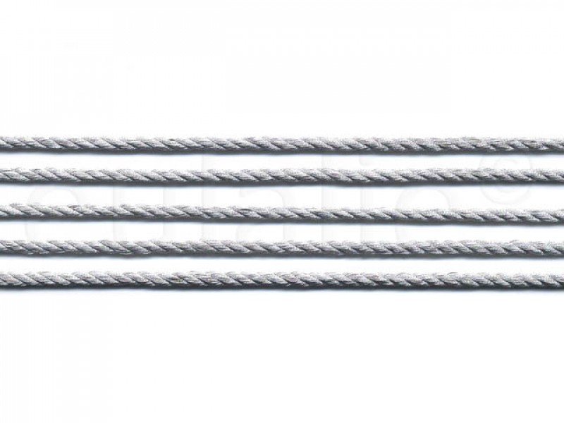 lurex zilver koord 4 mm