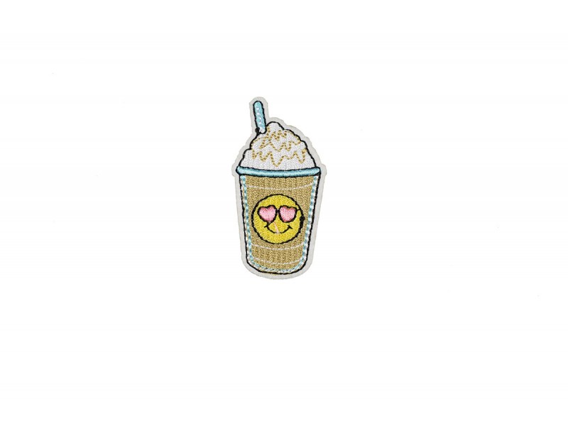 milkshake met smiley patch