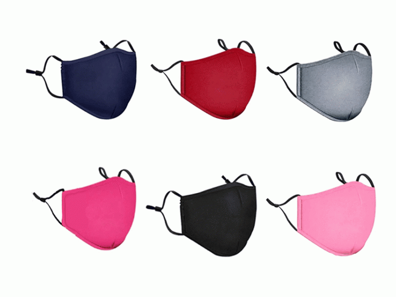 mondkapje 3 laags verstelbaar met neusklem 10 kleuren 2 maten