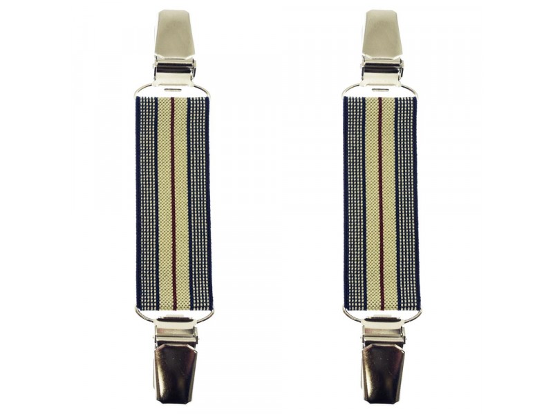 mouwophouders gestreept beige blauw