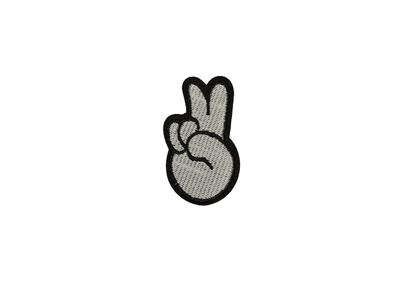 opstrijkbare applicatie hand peace