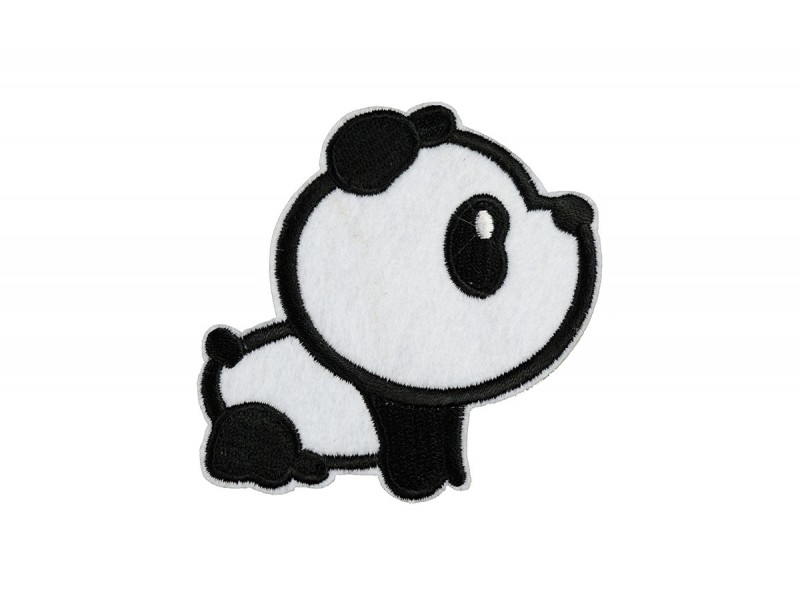 opstrijkbare pandabeer patch