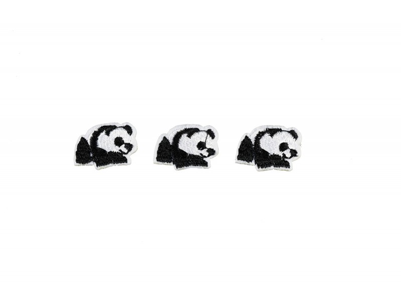 opstrijkbare pandabeertjes patch 3 stuks