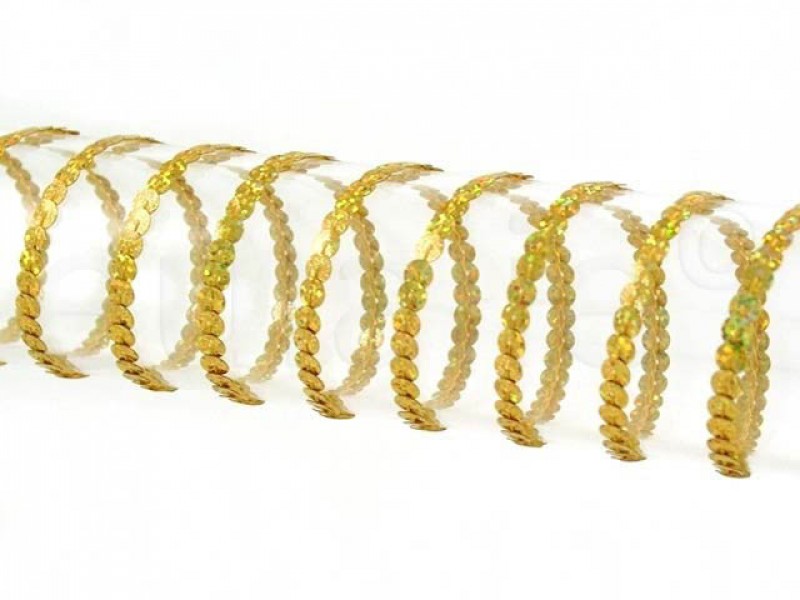 paillettenband 0.5 cm goud
