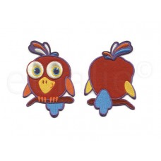 papegaai op stok front & back applicatie
