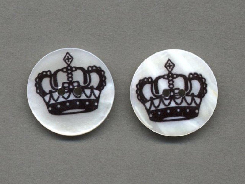 parelmoer knoop kroon 3 cm