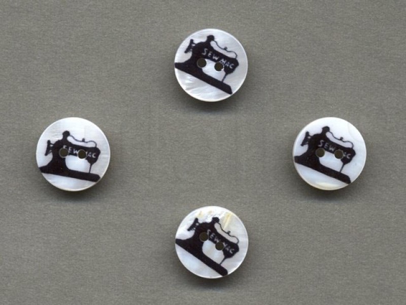 parelmoer knoop naaimachine 1.5 cm