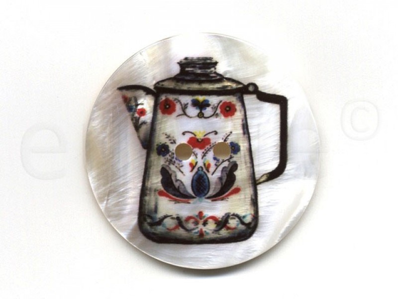 parelmoer knoop print theepot 5 cm