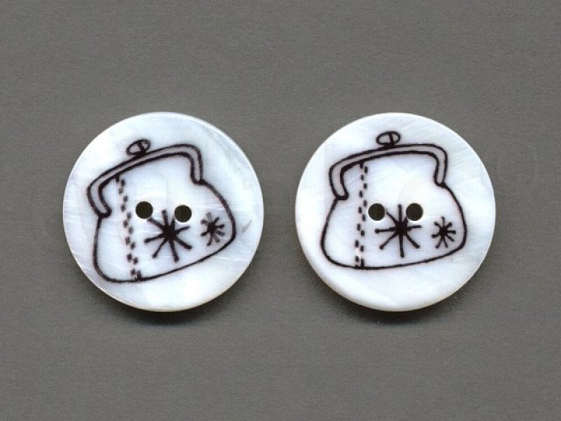 parelmoer knoop tasje 3 cm