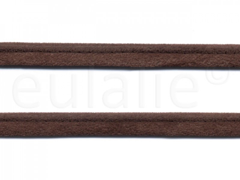 paspelband suede donkerbruin