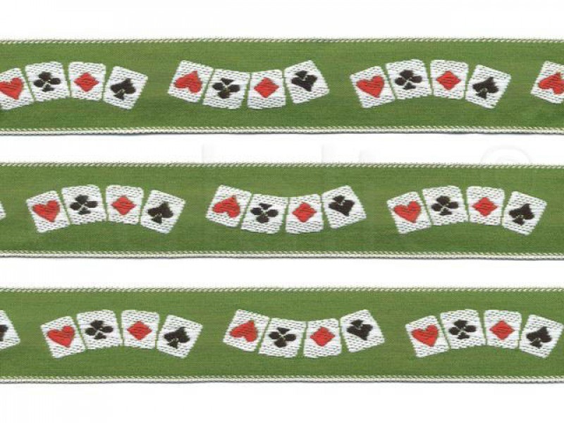 poker sierband groen