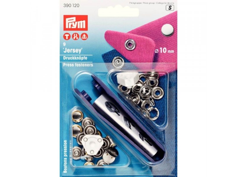 naaivrije drukknopen Jersey Prym 10mm zilver