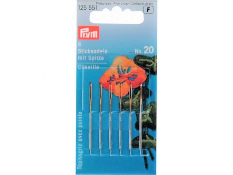 Prym borduurnaalden met punt nr. 20