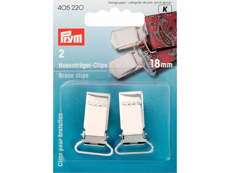 Prym  bretel clips 18mm zilver 2 stuks