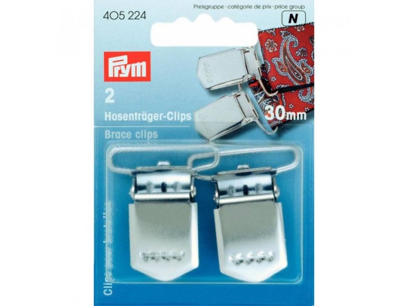 Prym bretelclips 30mm zilver 2 stuks
