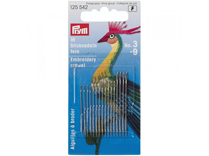 Prym crewel naalden assortiment nr. 3-9 16 stuks
