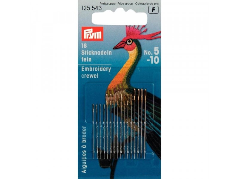 Prym crewel naalden assortiment nr. 5-10 16 stuks