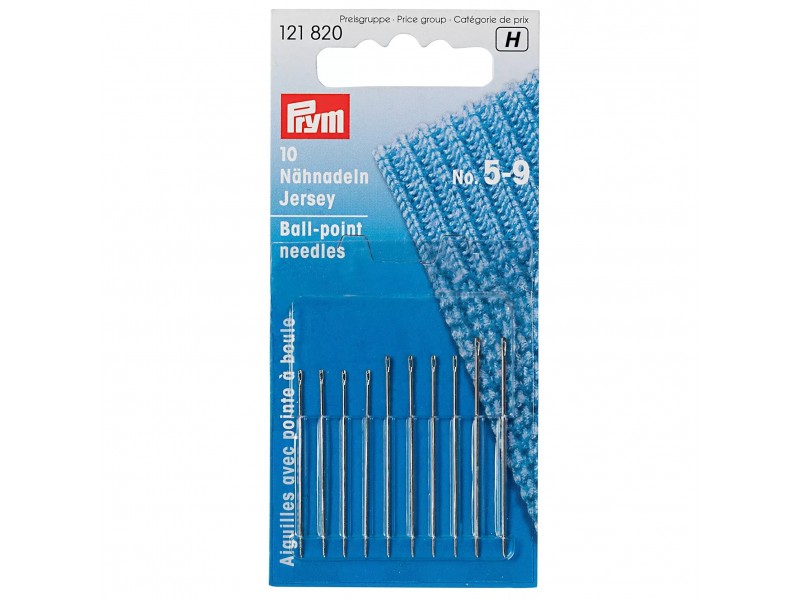 Prym jersey naalden lang assortiment nr. 5-9 zilver 10 stuks