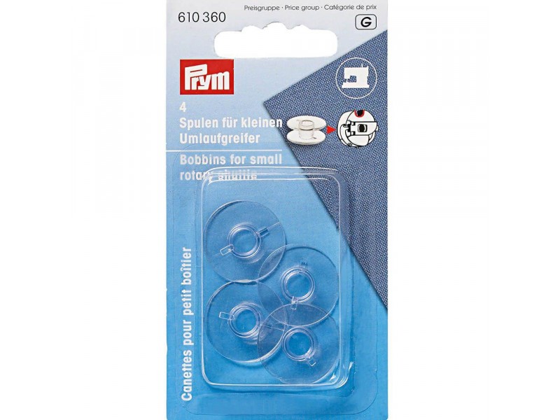 Prym naaimachine spoeltjes kunststof 21.2mm 4 stuks