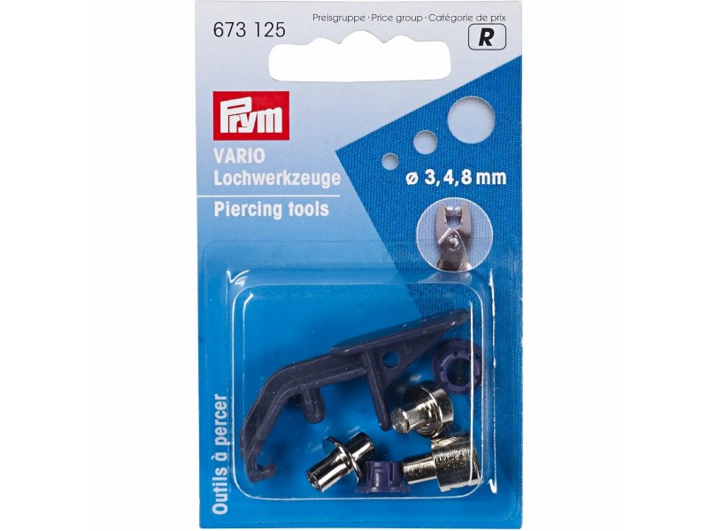 Prym ponsstempels voor Vario druktang 3, 4 en 8mm