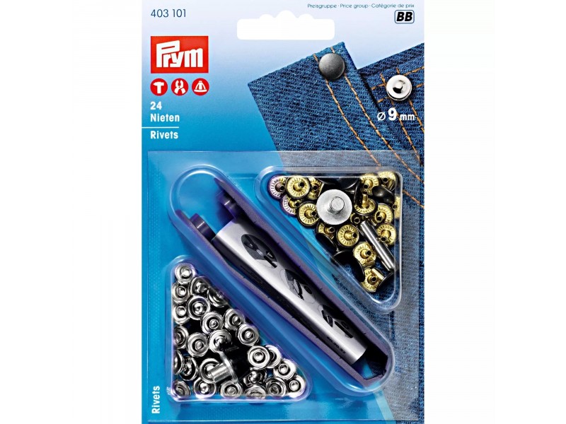 Prym siernieten zilver 9 mm