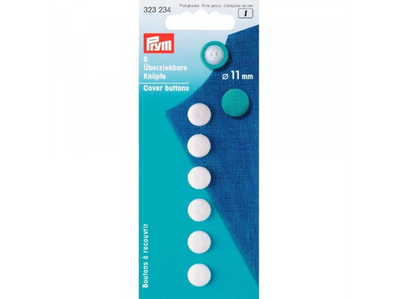Prym stofknopen kunststof 11mm wit