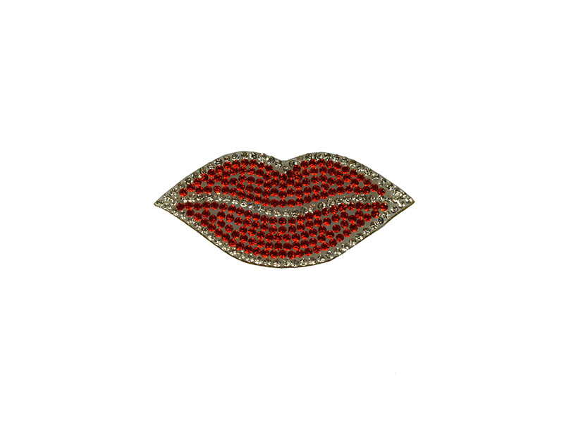 red lips smile strass applicatie