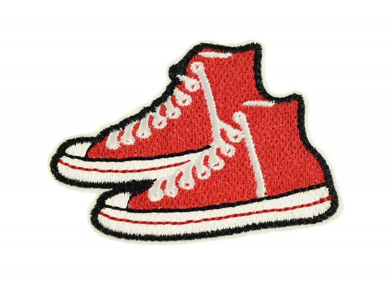 Red sneakers patch