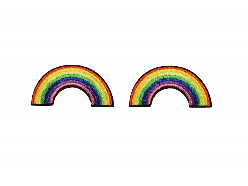regenboog applicatie (45 x 25 mm ) 2 stuks