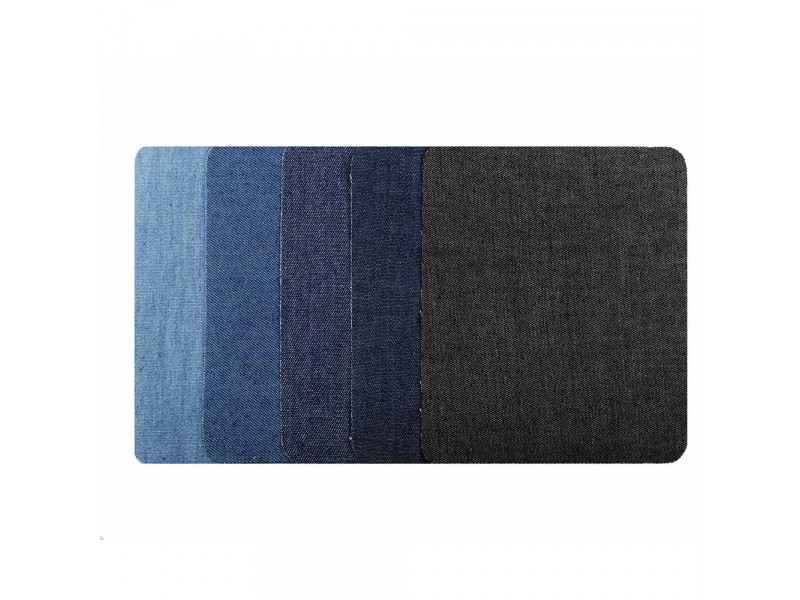 reparatiedoek jeans set 5 kleuren 5 stuks XL 12,5 x 9,5cm