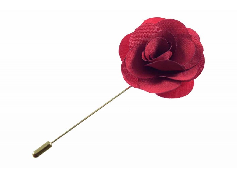 revers pin bloem corsage rood 
