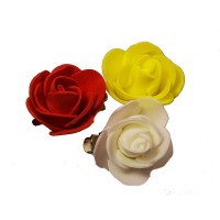 rood wit geel roos corsage set klein