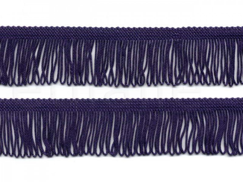 satijnen franje 4 cm paars