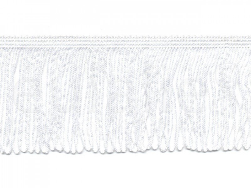 satijnen franje 7cm wit