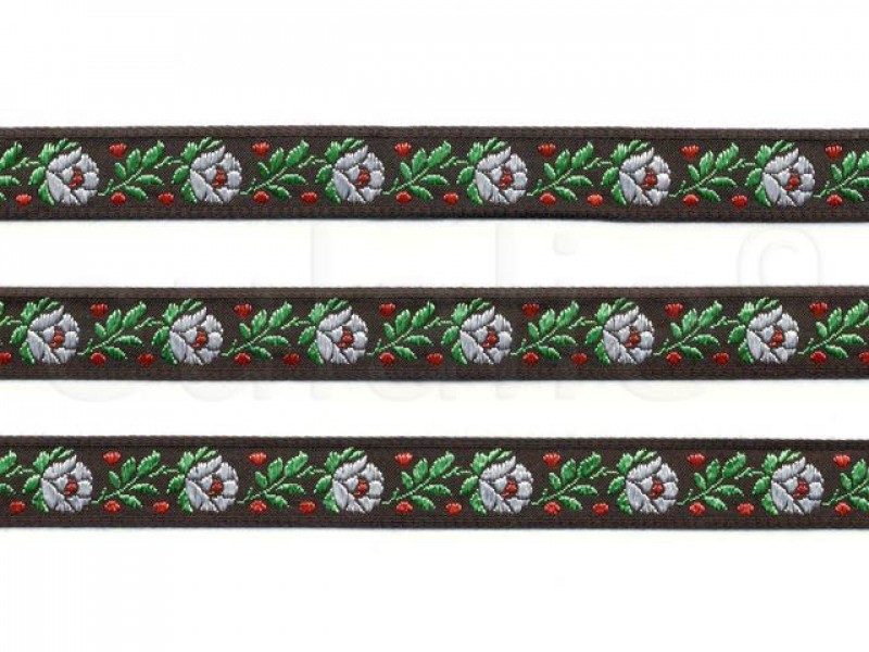 sierband bloemen geborduurd