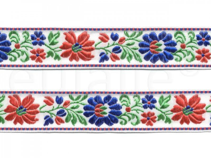 sierband bloemen geborduurd
